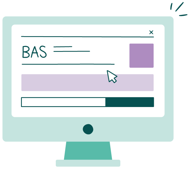 A computer screen representing BAS preparation & lodgement