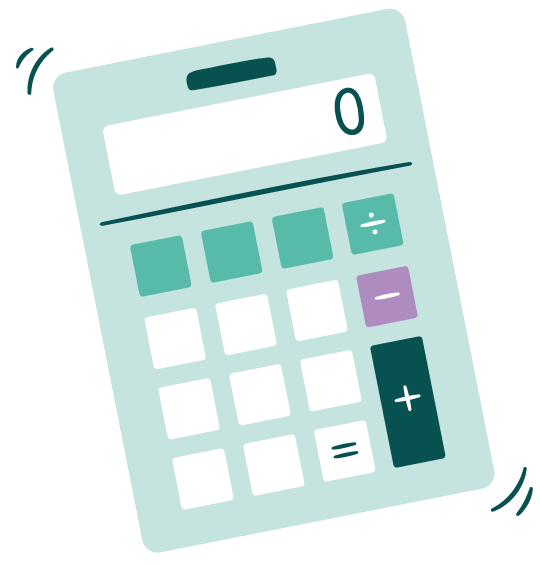 A calculator representing bookkeeping